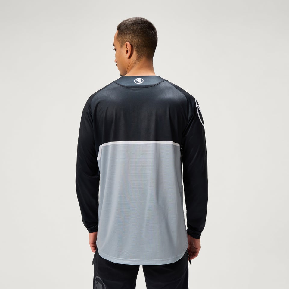 Men's SingleTrack Core Print L/S Tee - Black