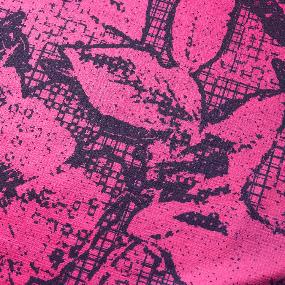 GRID FLORAL LTD kurzärmeliges T-Shirt mit Print für Damen - Rosa