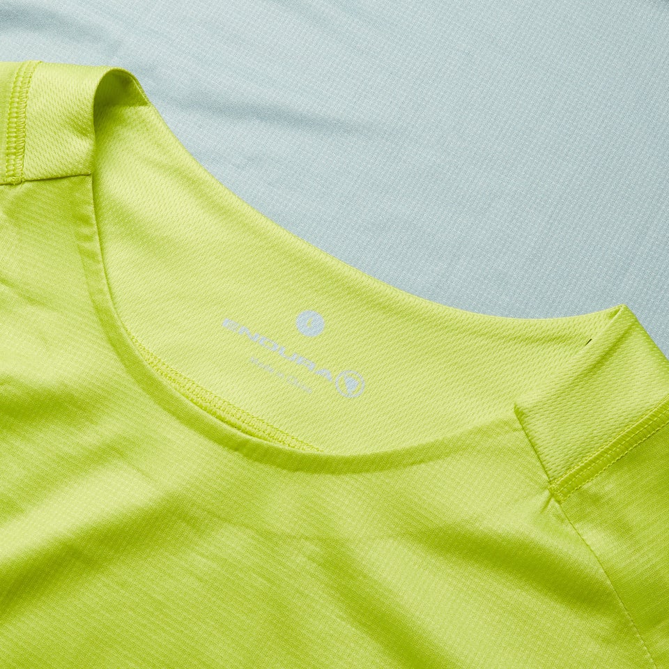 Men's SingleTrack Core Print L/S Tee - Lime Green