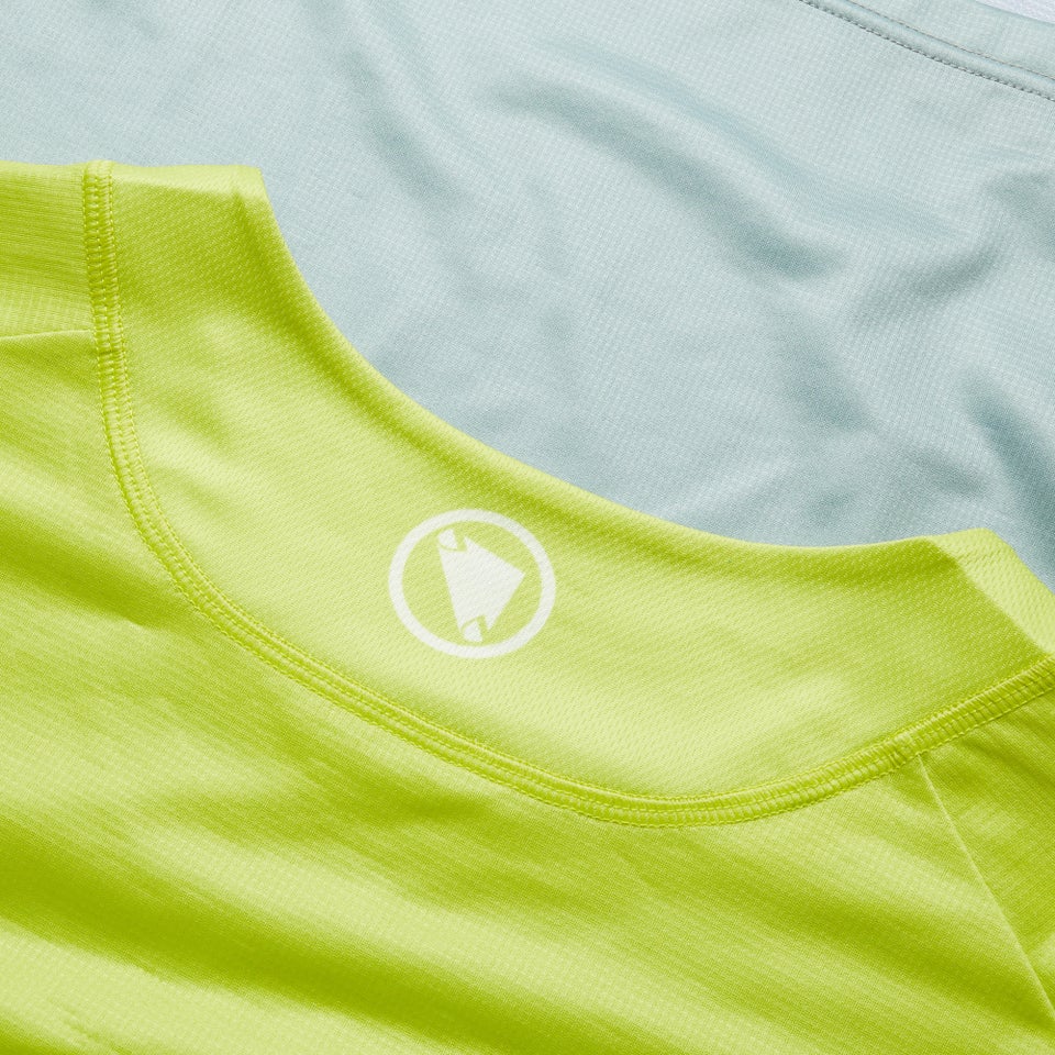 Men's SingleTrack Core Print L/S Tee - Lime Green