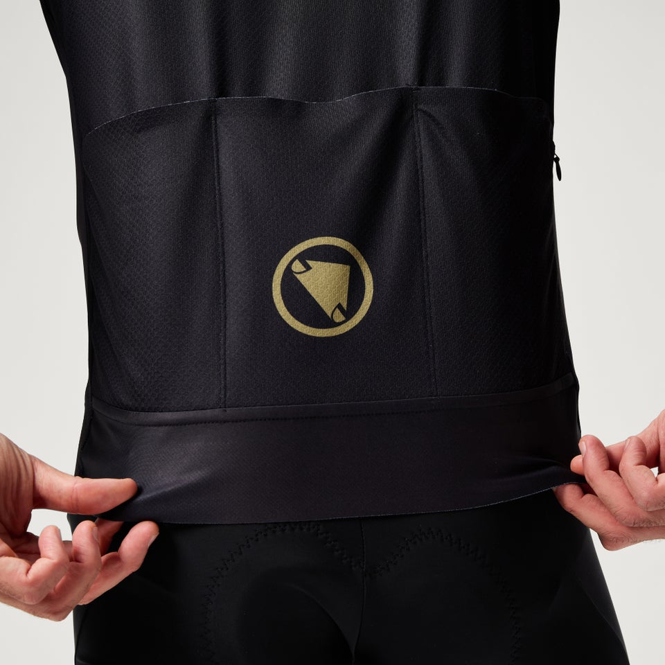 FLORAL BLOCK FS260 kurzärmeliges Trikot mit Print für Herren - Schwarz