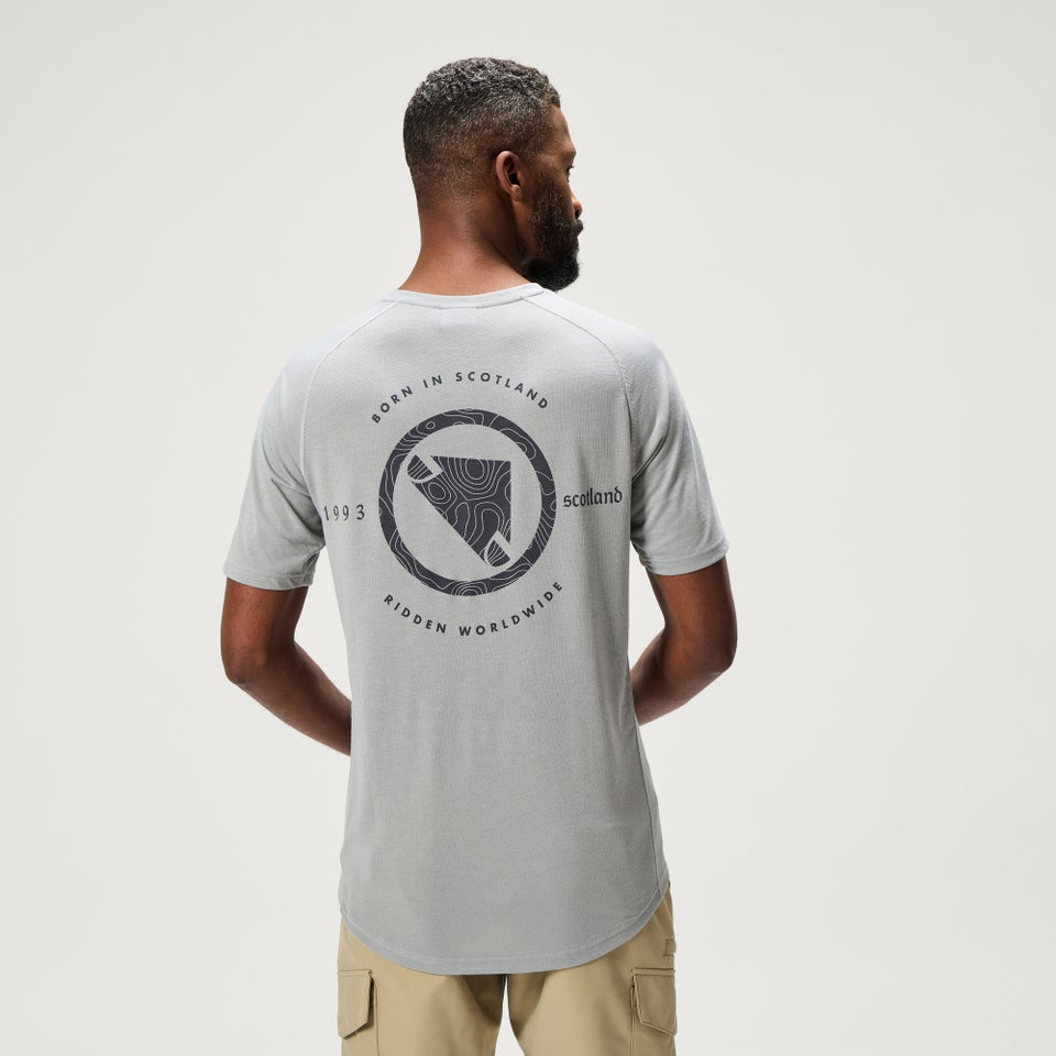 LOOP kurzärmeliges Tech T-Shirt für Herren - Grau