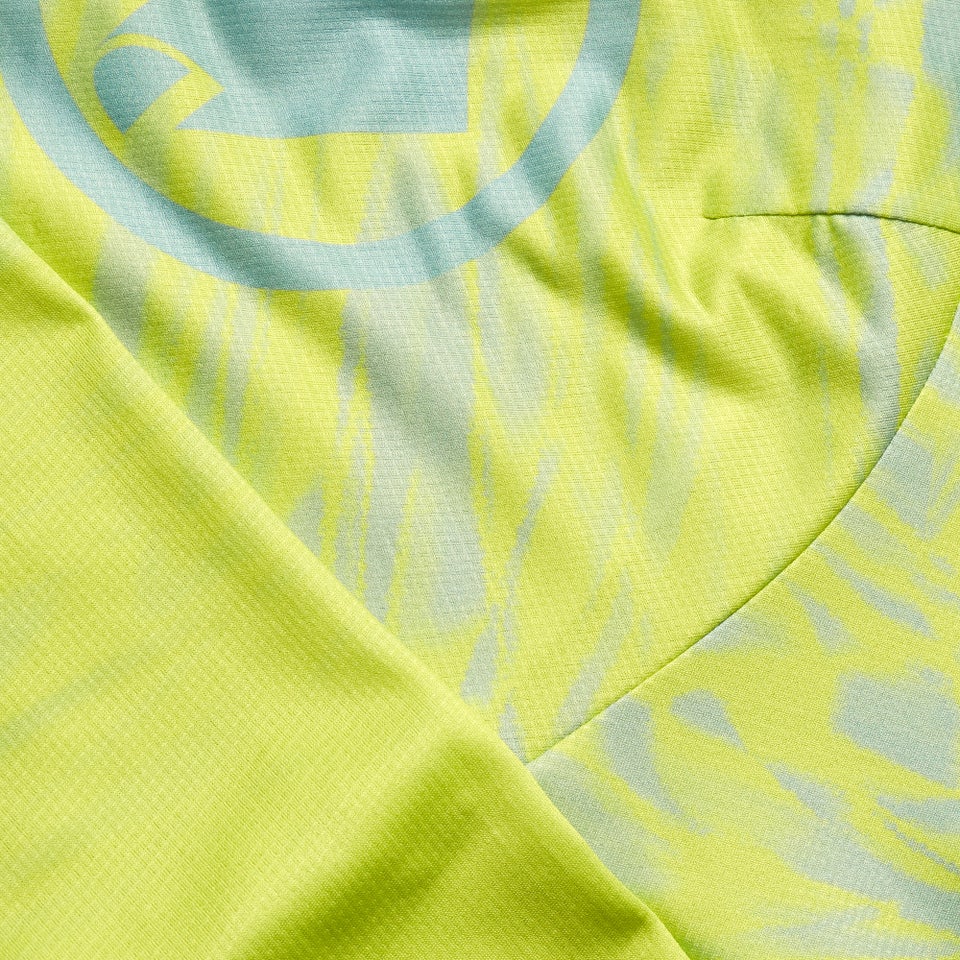 Men's Ltd Marble Print L/S Tee - Lime Green