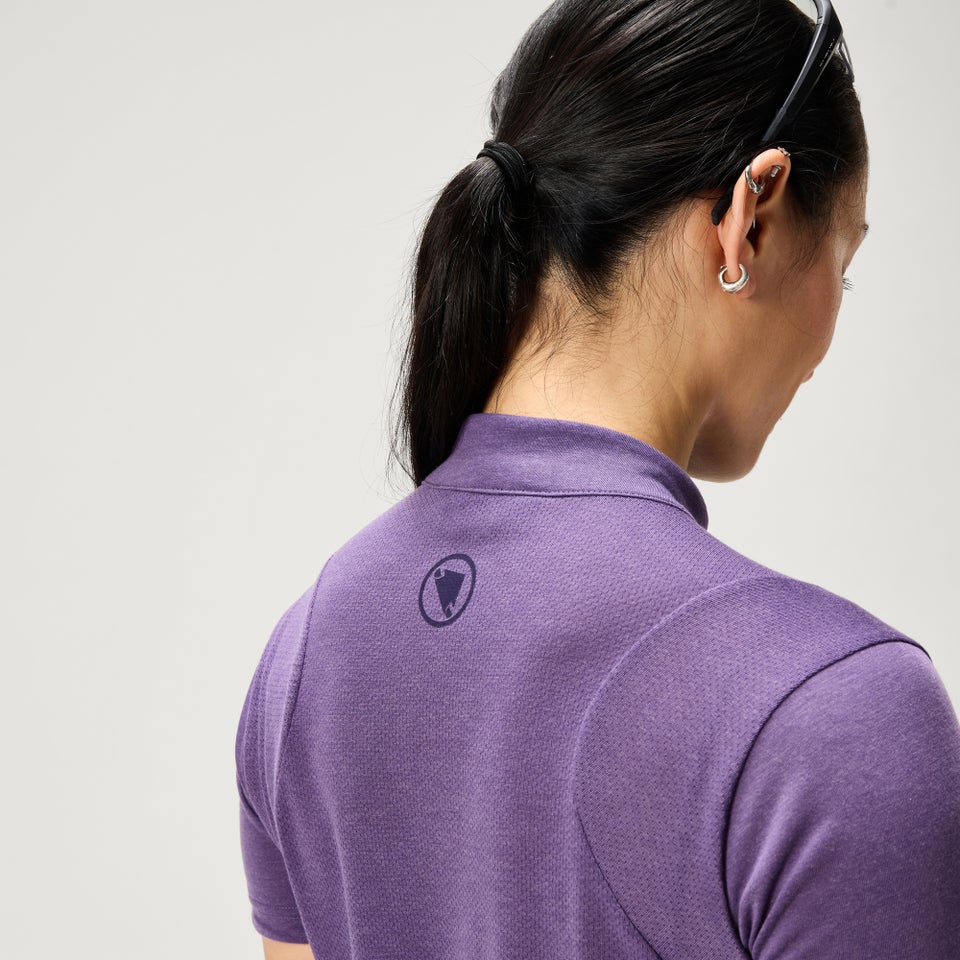 Women's Loop S/S Zipped Jersey  - Heather