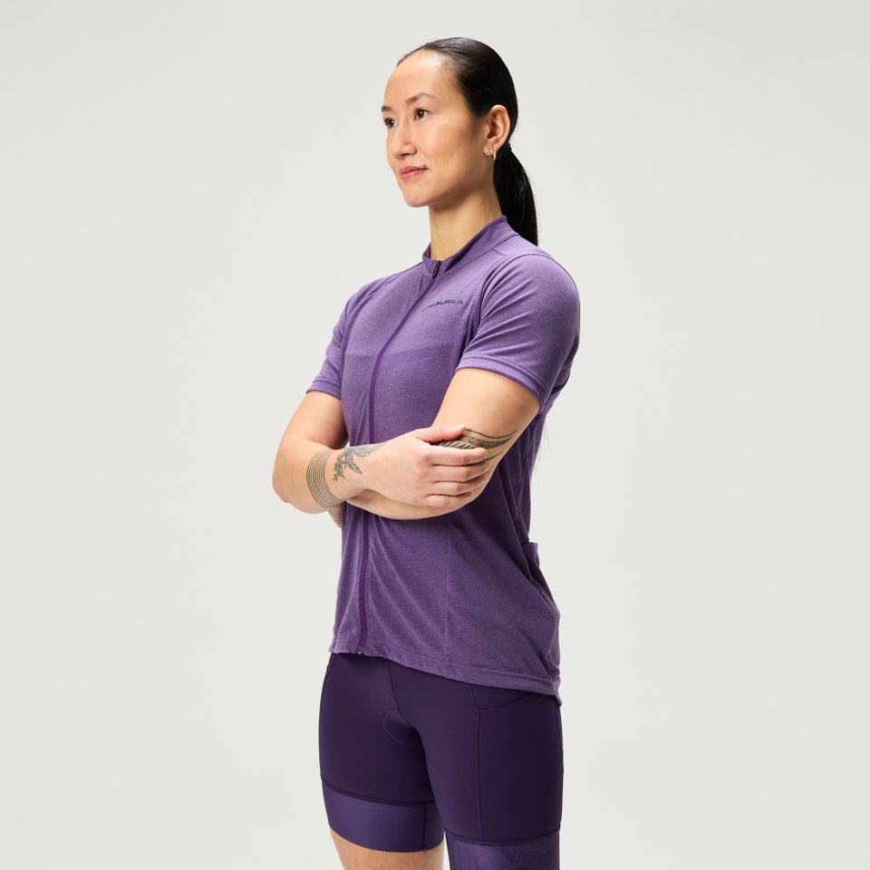 Women's Loop S/S Zipped Jersey  - Heather