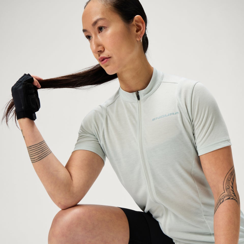 Women's Loop S/S Zipped Jersey - Machair Green