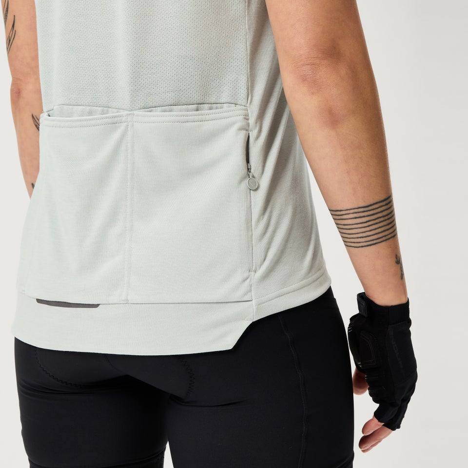 Women's Loop S/S Zipped Jersey - Machair Green