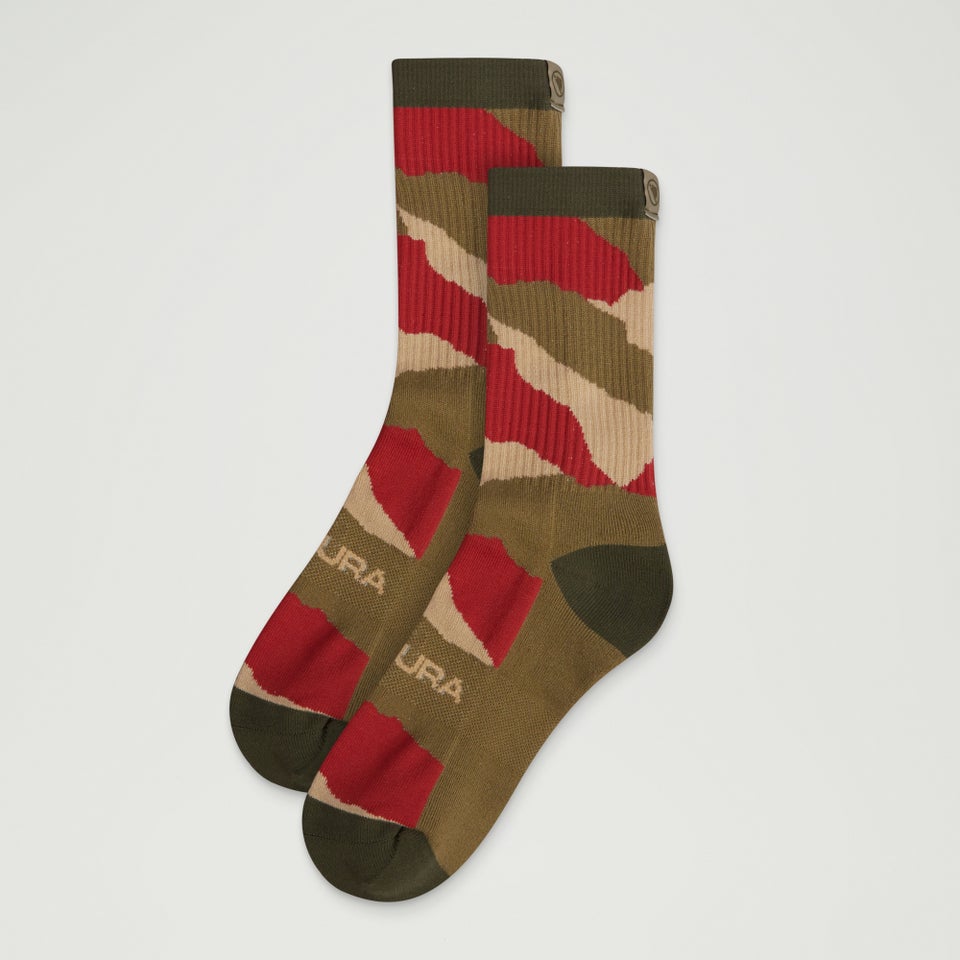 Peak Socks - Tweed Green