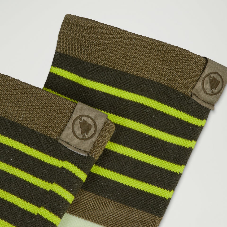 Block Socks - Tweed Green