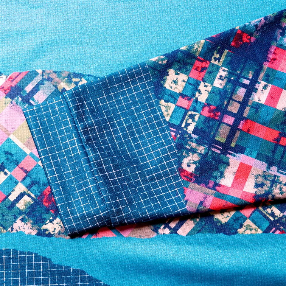 PATCHWORK LTD langärmeliges T-Shirt mit Print für Herren - Blau