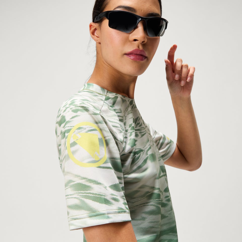 MARBLE LTD kurzärmeliges T-Shirt mit Print für Damen - Grün