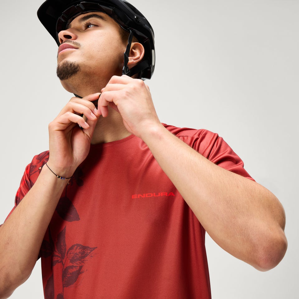 Men's Ltd Botanic Print S/S Tee - Brick