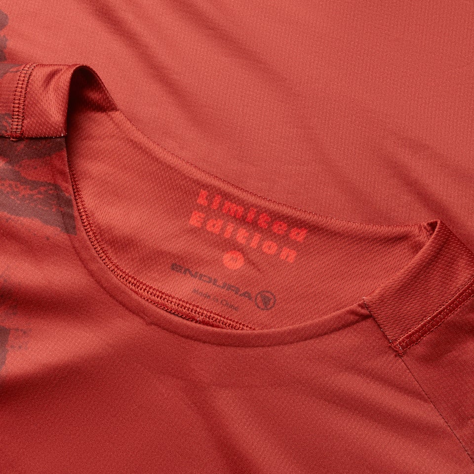 Men's Ltd Botanic Print S/S Tee - Brick