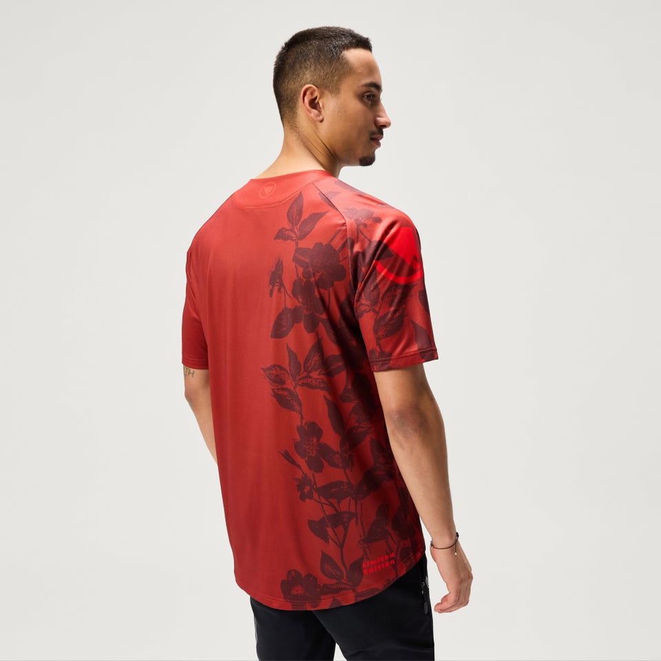 Men's Ltd Botanic Print S/S Tee - Brick