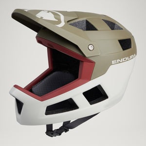 SingleTrack Full Face Helm - Tweed Grün - S-M