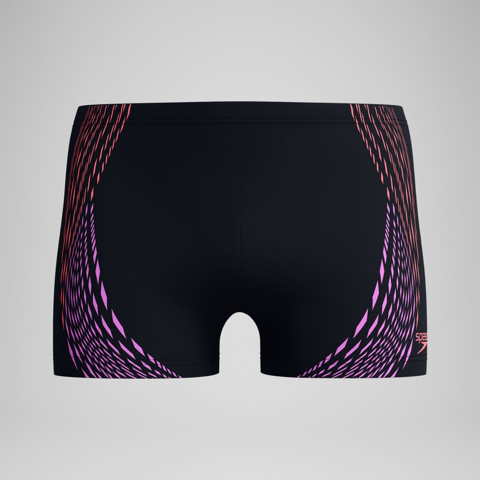 Aquashort imprimé Duo Logo, hommes, noir/corail