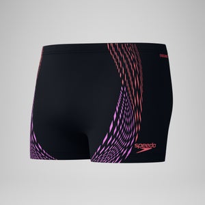 Duo Logo Print Aquashorts Schwarz/Koralle für Herren