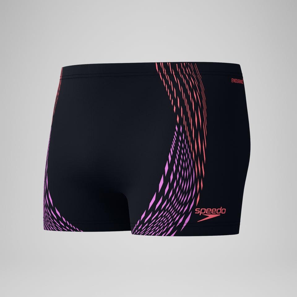 Aquashort imprimé Duo Logo, hommes, noir/corail