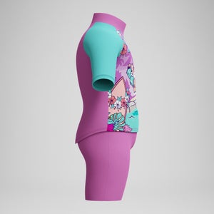 Infant Girls Learn to Swim Sun Protection Top & Short Pink/Green