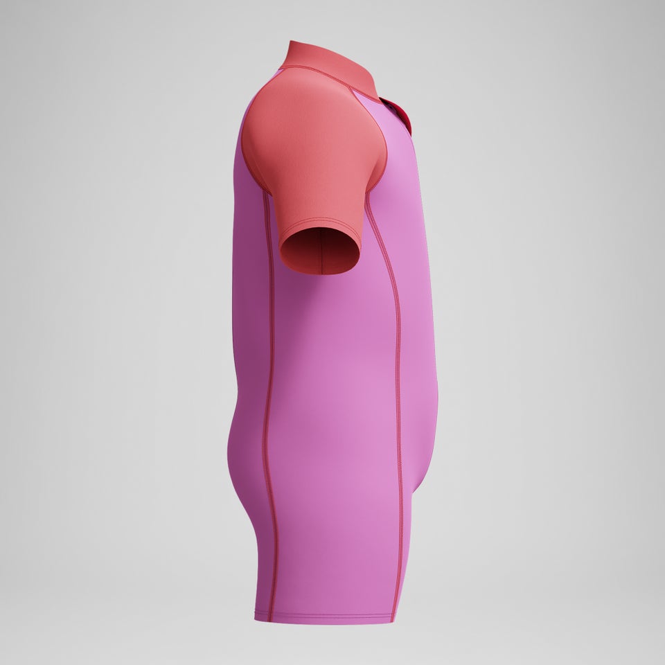 Maillot de bain en néoprène rose/orange pour bébé fille Learn to Swim