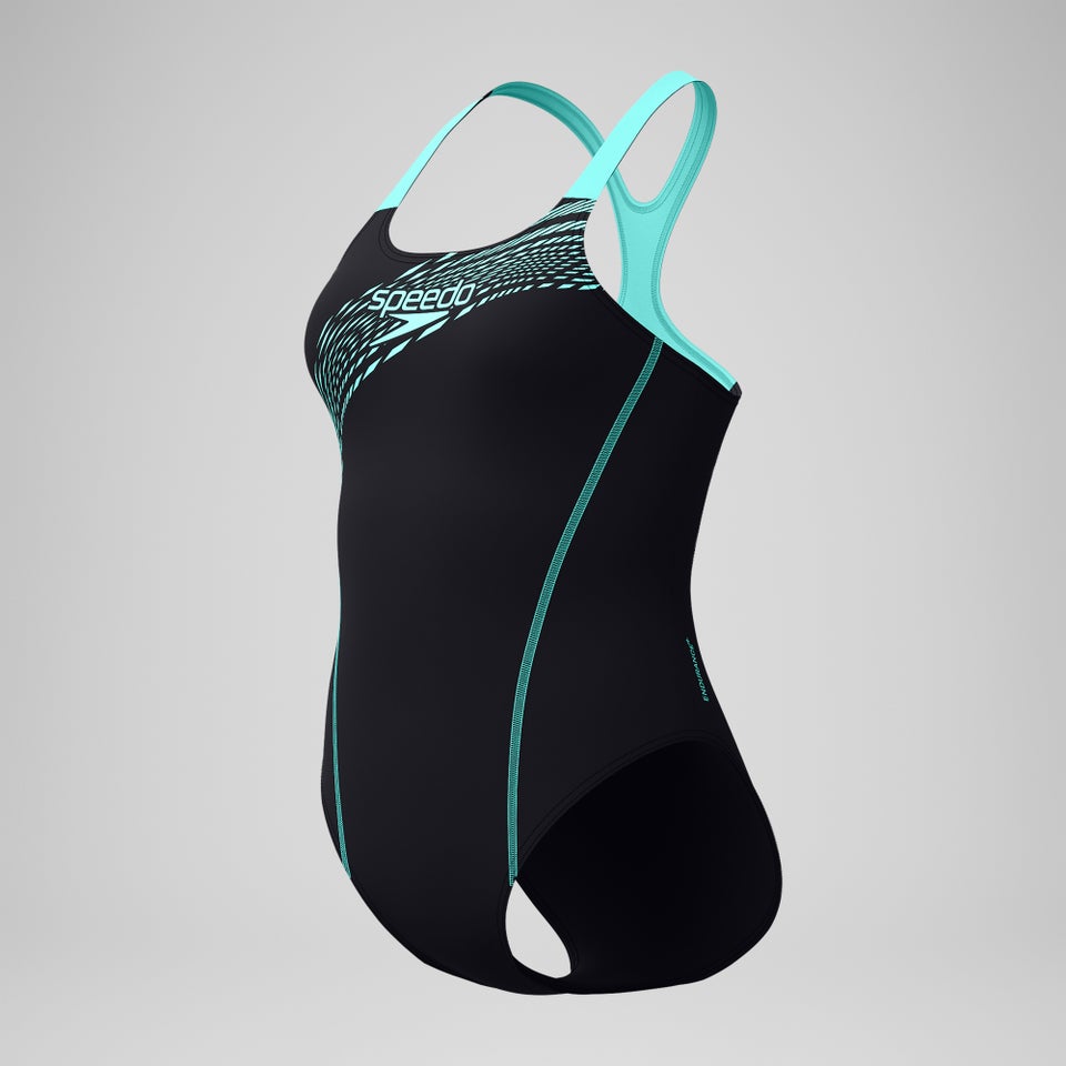 Maillot de bain Femme Medley Logo noir/turquoise