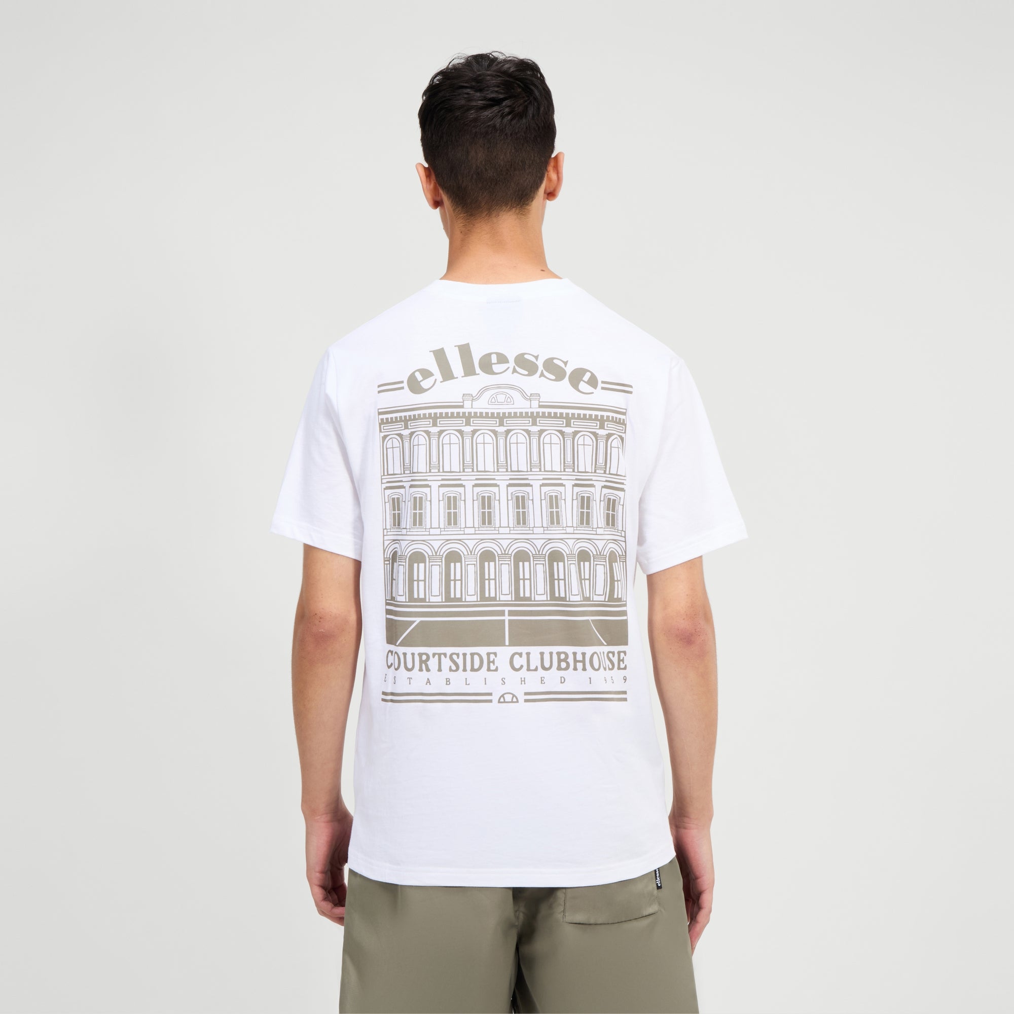 Men's Courtside Club Tee White | ellesse UK