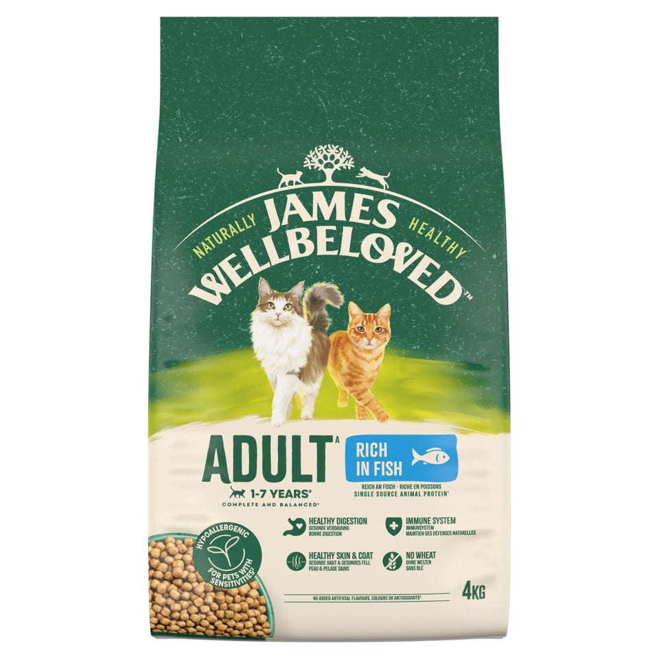 Hipoalergiczna Sucha Karma dla Dorosłych Kotów Bogata w Rybę