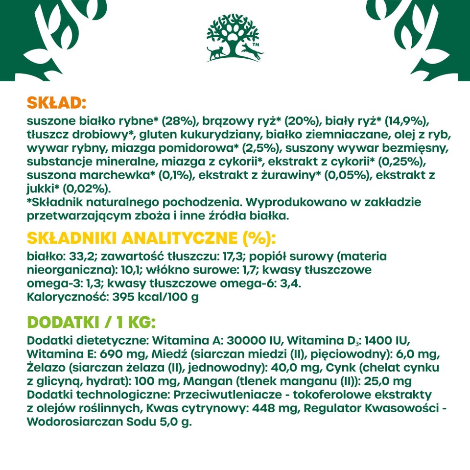 Hipoalergiczna Sucha Karma dla Dorosłych Kotów Bogata w Rybę