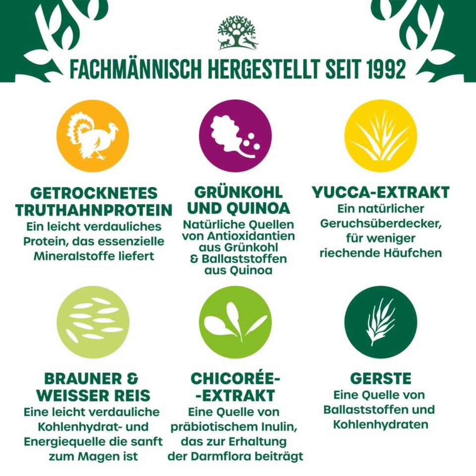 Superfoods Adult Hund Trocken reich an Truthahn mit einer Mischung aus Grünkohl & Quinoa 1,5kg