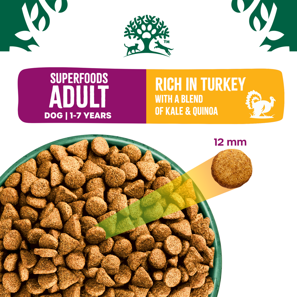 Adult Turkey With Kale & Quinoa Dry Dog Superfoods 1.5kg