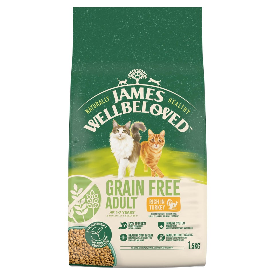 Hipoalergiczna Bezzbożowa Sucha Karma dla Dorosłych Kotów Bogata w Indyka