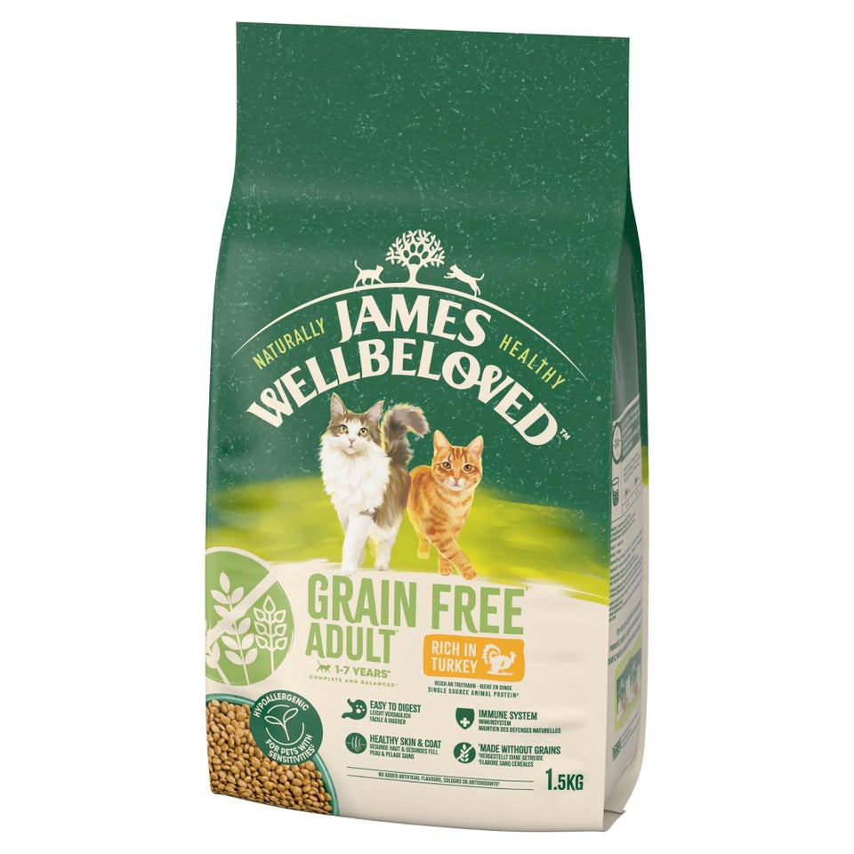 Hipoalergiczna Bezzbożowa Sucha Karma dla Dorosłych Kotów Bogata w Indyka