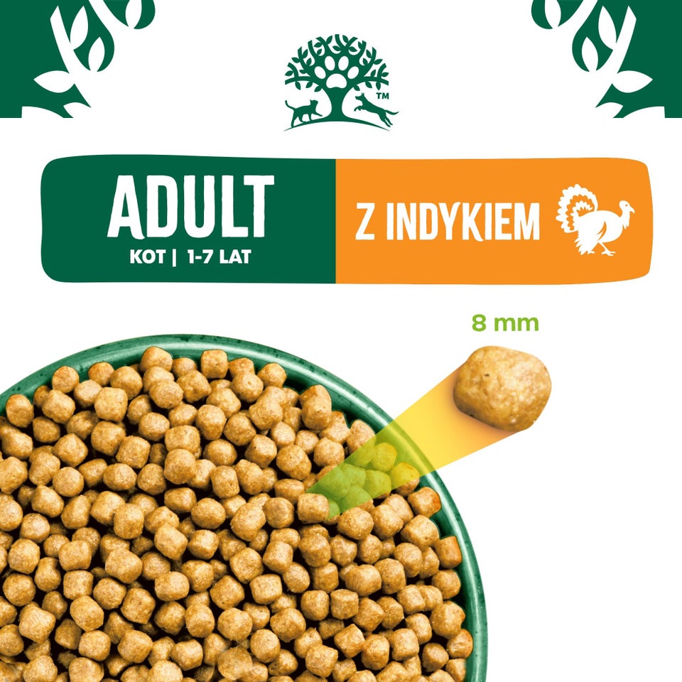 Hipoalergiczna Sucha Karma dla Dorosłych Kotów Bogata w Indyka