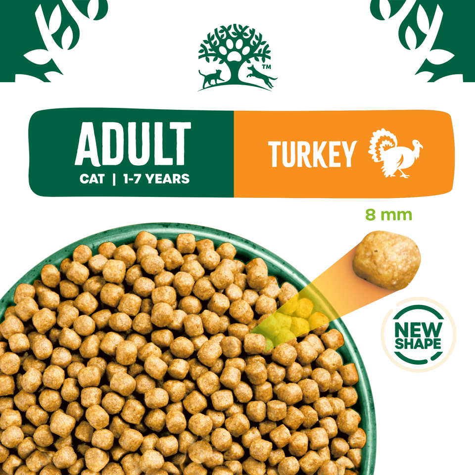 Adult Turkey & Rice Dry Cat Food 1.5kg