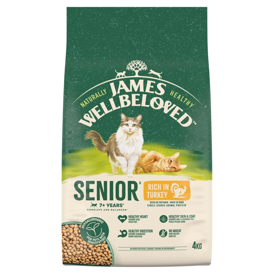 Hipoalergiczna Sucha Karma dla Starszych Kotów Bogata w Indyka