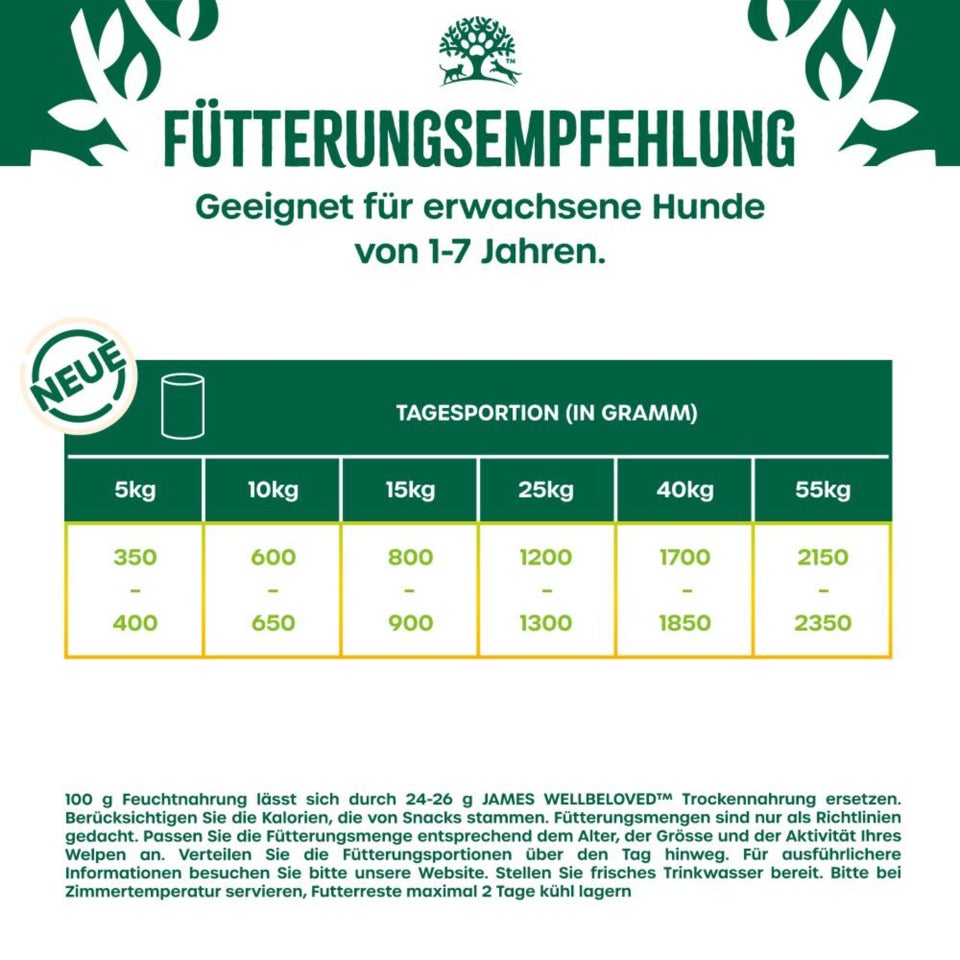 Adult Hund Nass ohne Getreide Huhn mit Gemüse in Pastete - 400g Dose