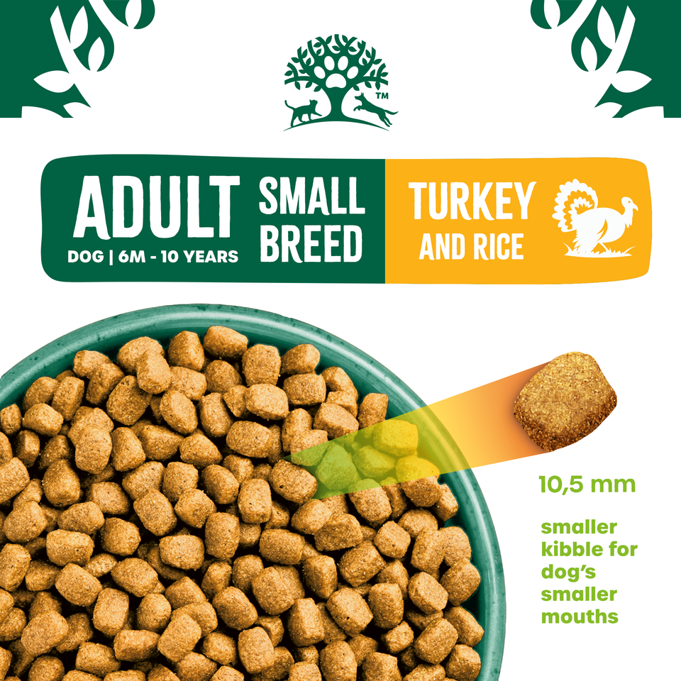 Adult Turkey & Rice Small Breed Dry Dog Food 1.5kg