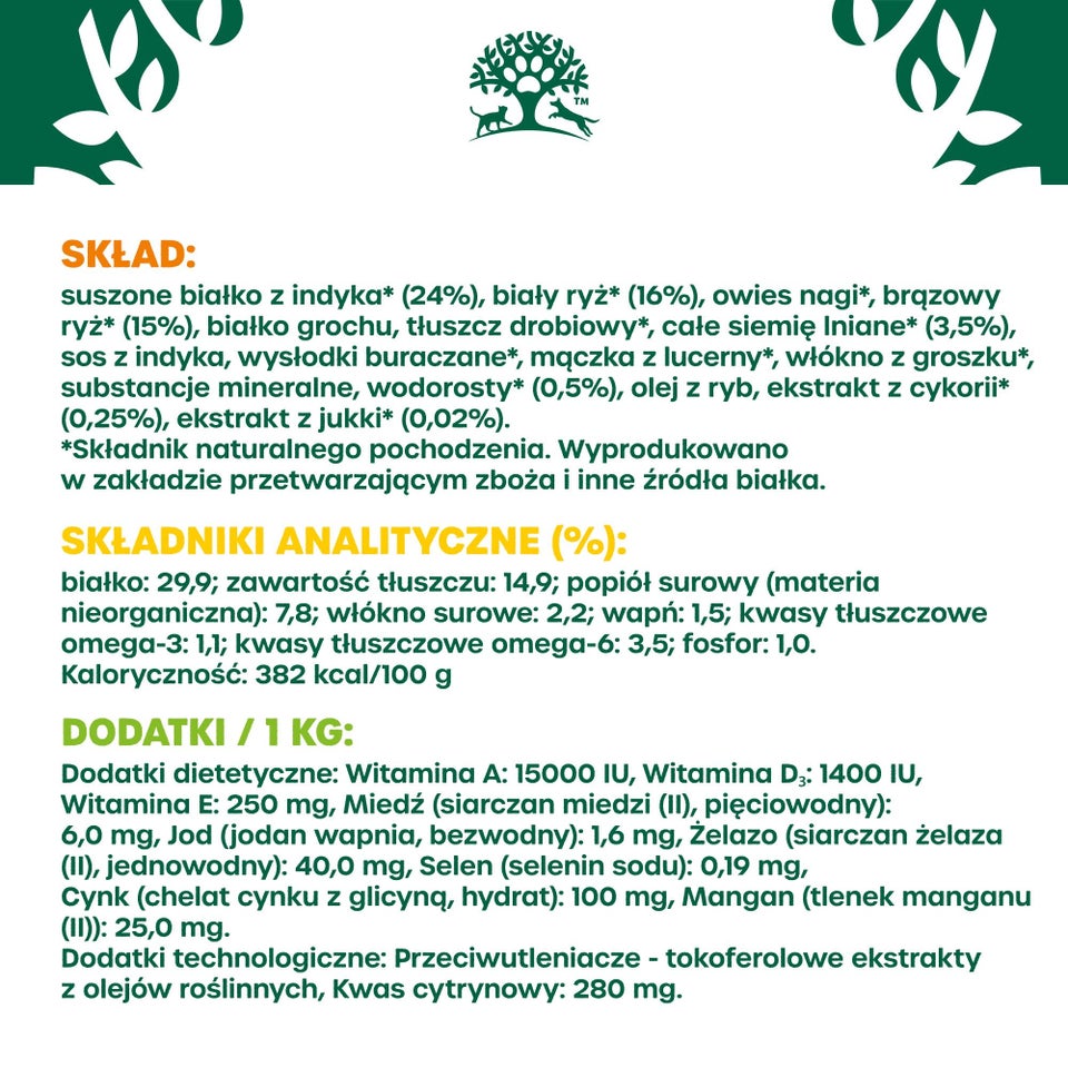 Hipoalergiczna Sucha Karma dla Szczeniąt Bogata w Indyka