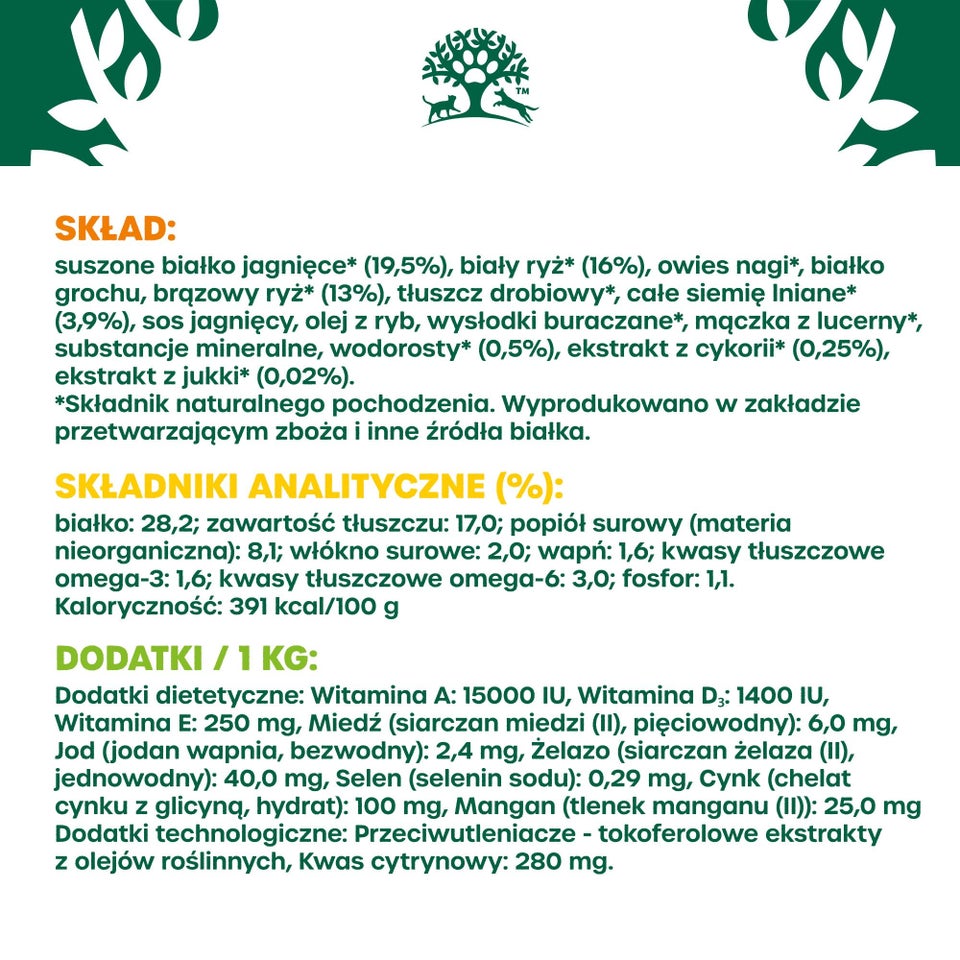 Hipoalergiczna Sucha Karma dla Szczeniąt Bogata w Jagnięcinę 2 kg