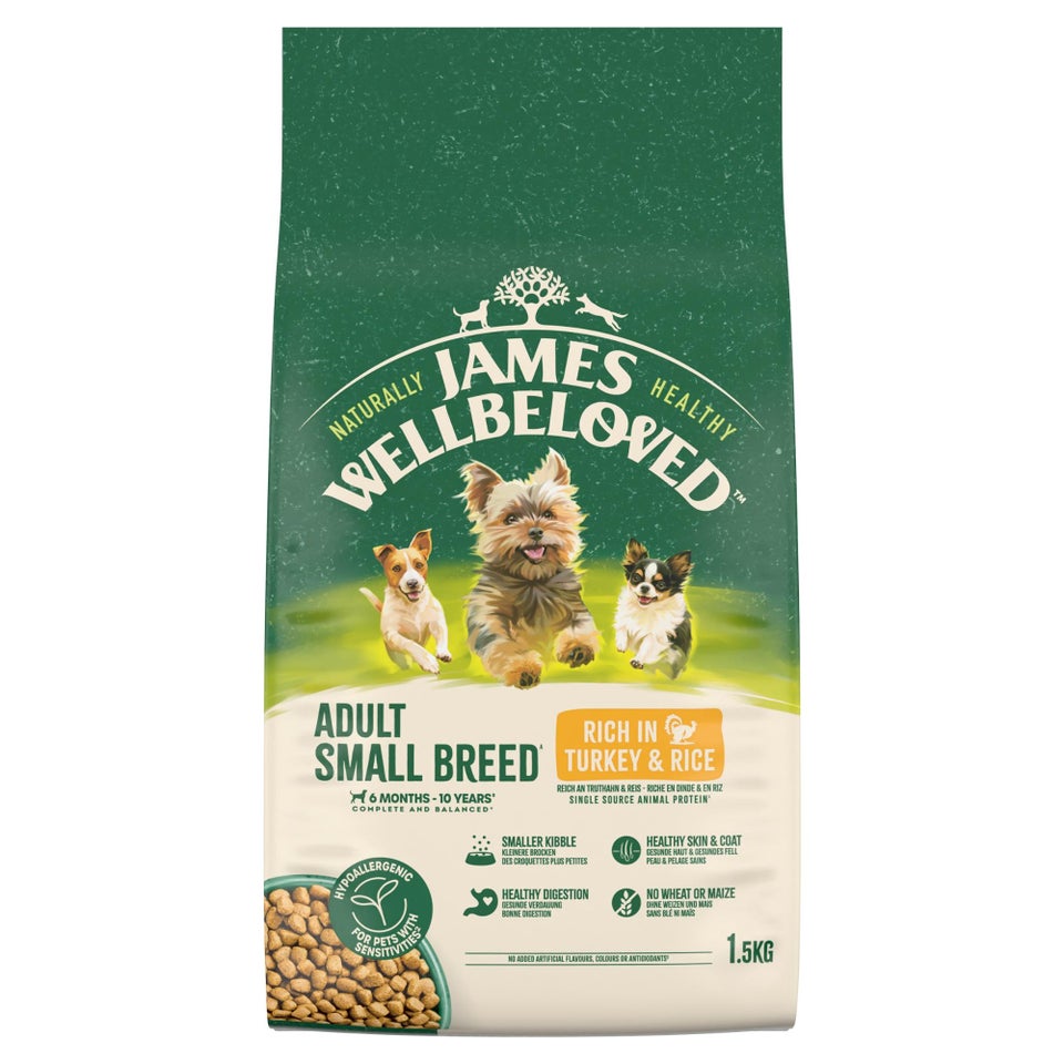 Hipoalergiczna Sucha Karma dla Dorosłych Psów Małych Ras Bogata w Indyka 1,5 kg