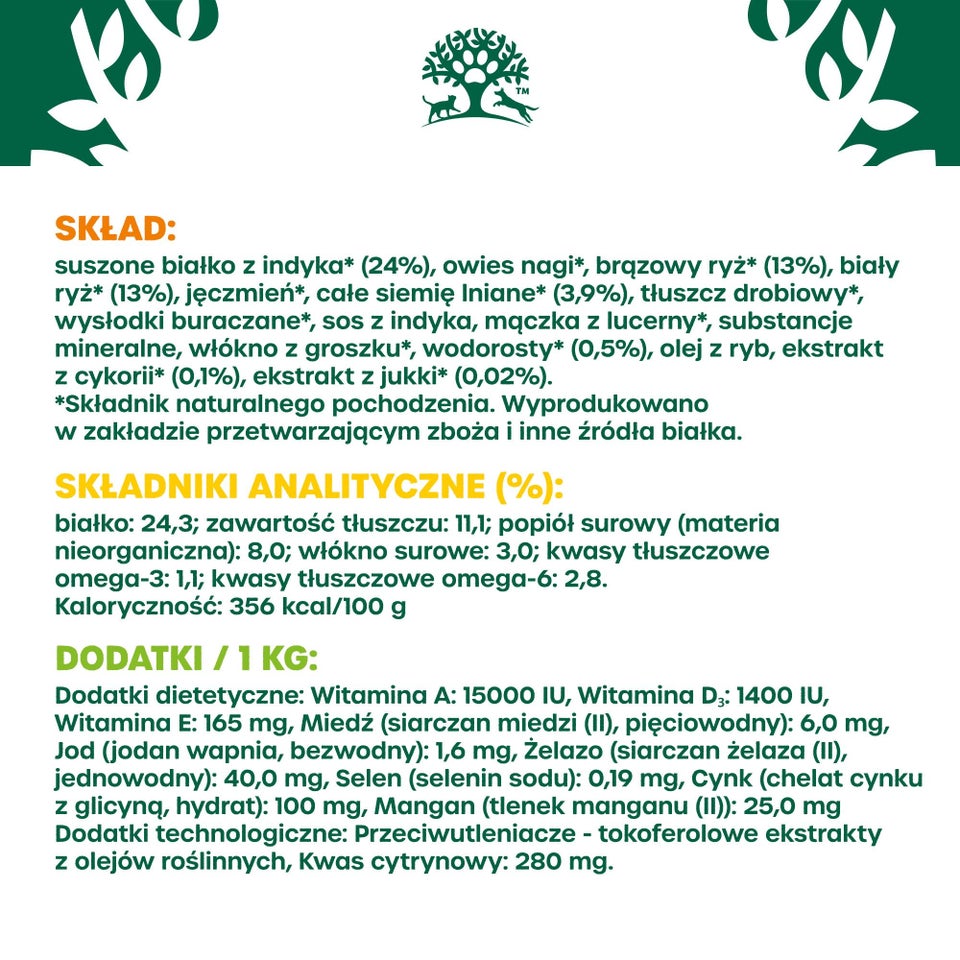 Hipoalergiczna Sucha Karma dla Dorosłych Psów Bogata w Indyka 2 kg