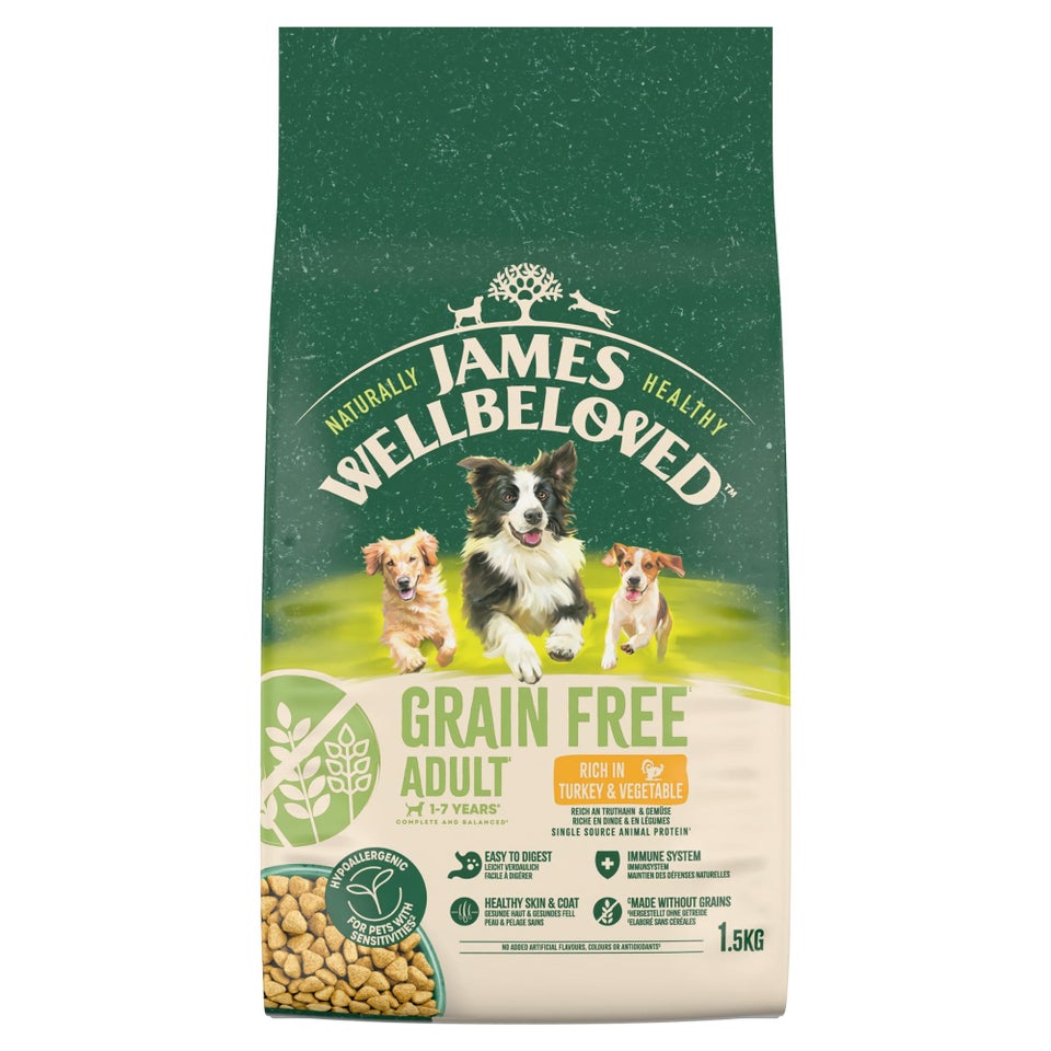 Hipoalergiczna Bezzbożowa Sucha Karma dla Dorosłych Psów Bogata w Indyka 1,5 kg