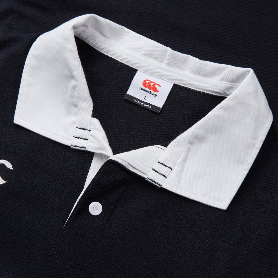 MENS SOLID DYE RUGBY BLACK