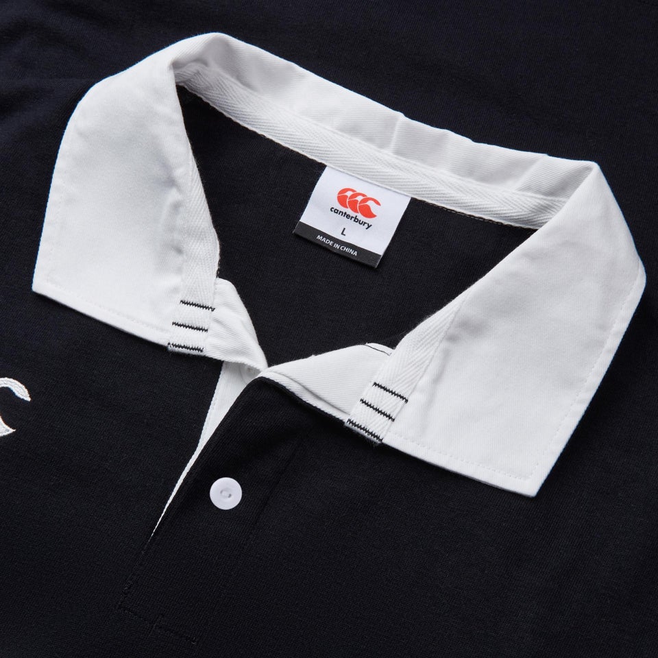 MENS SOLID DYE RUGBY BLACK