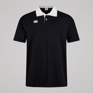 MENS SOLID DYE RUGBY BLACK