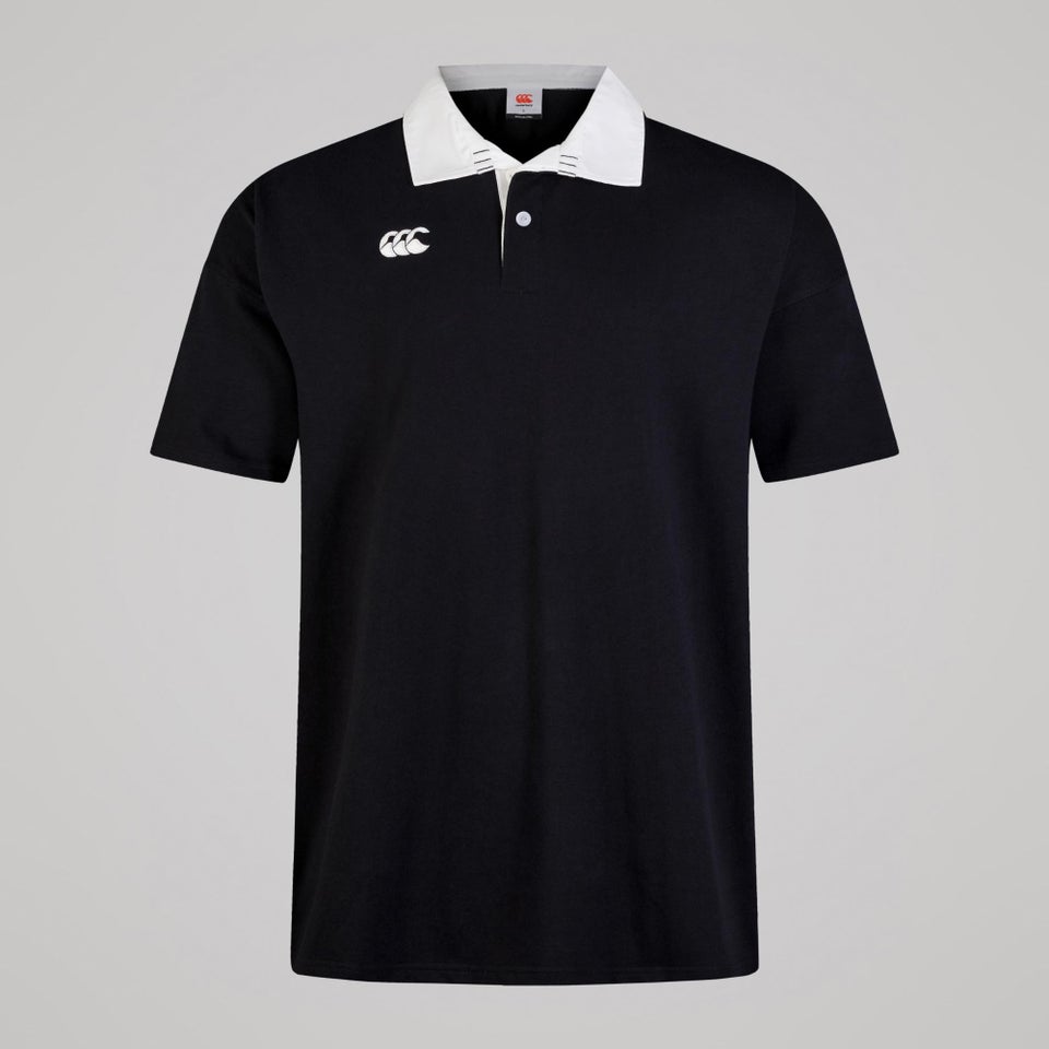 MENS SOLID DYE RUGBY BLACK