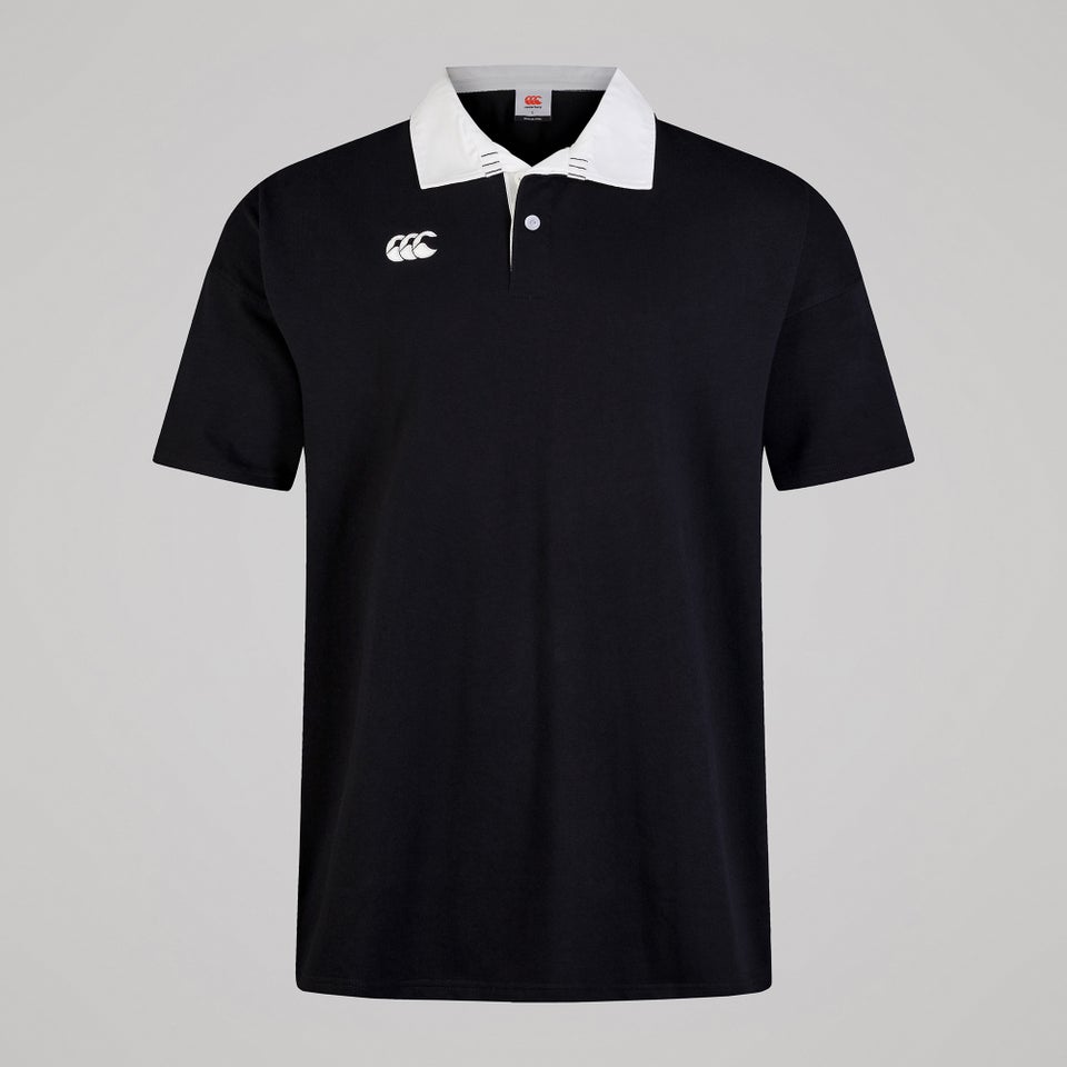 MENS SOLID DYE RUGBY BLACK