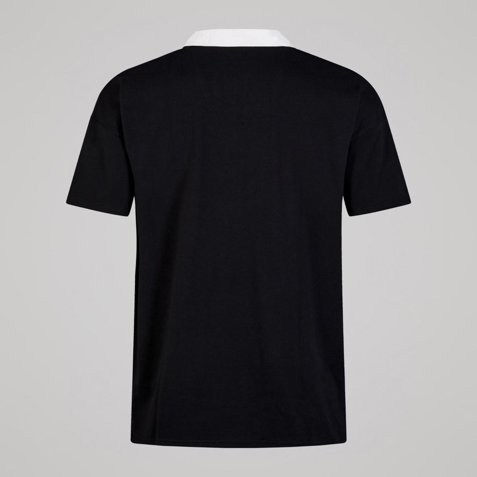 MENS SOLID DYE RUGBY BLACK