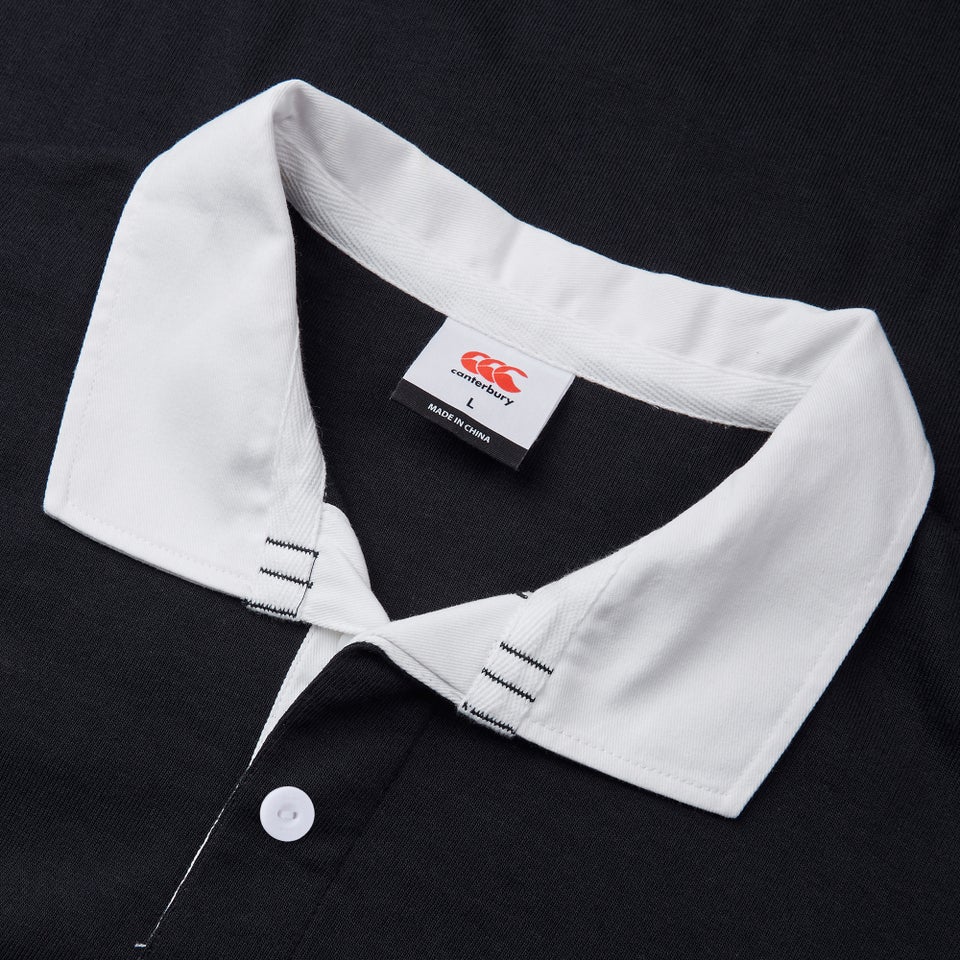 MENS YARN DYE RUGBY BLACK