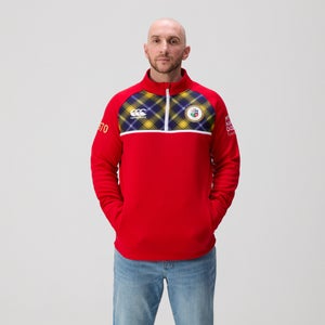 CANTERBURY MNDF QTR ZIP MIDLAYER AM MNDF FLAG RED